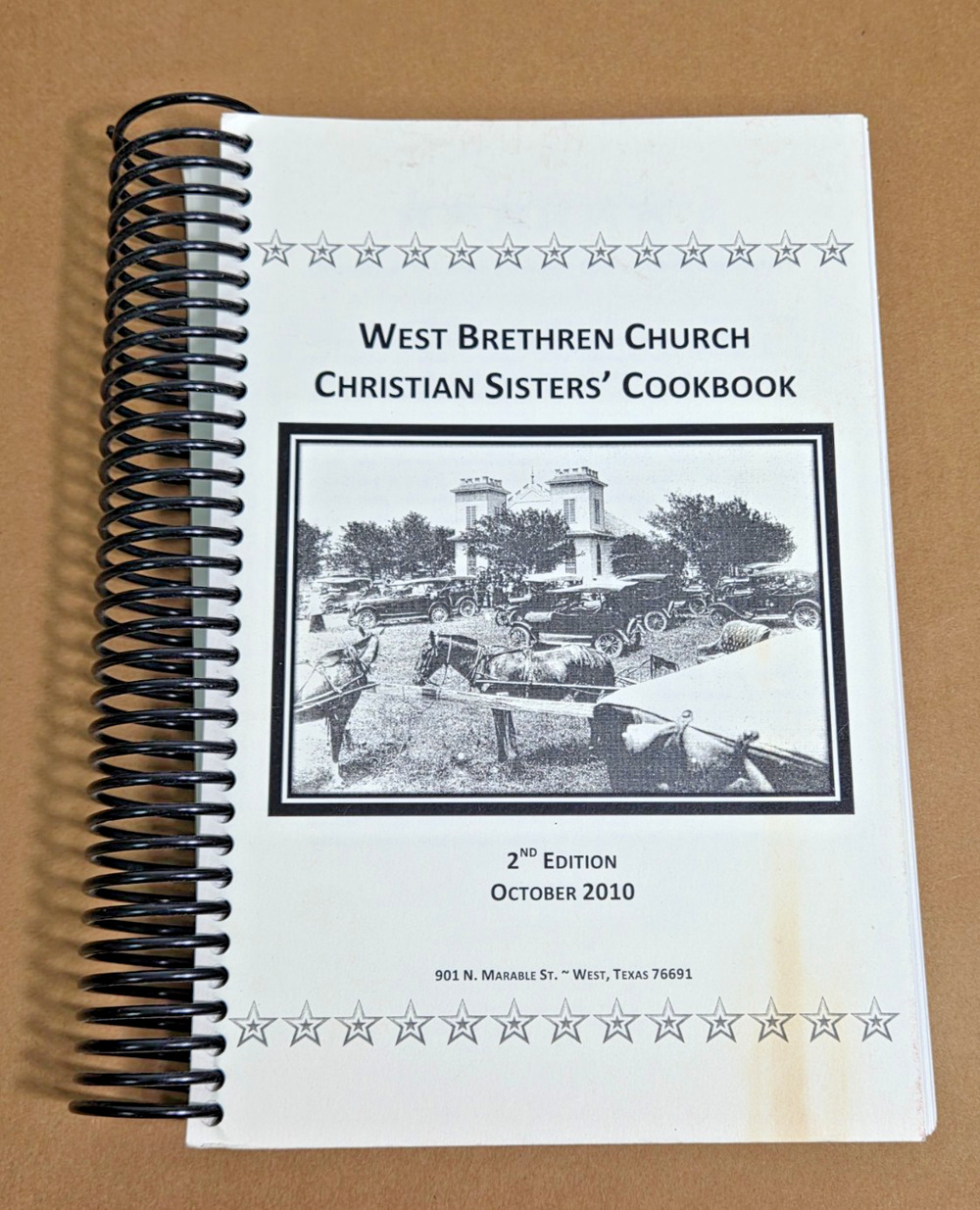 Vintage West Brethren Church Czech Sisters Cookbook - Texas History Recipes 2010